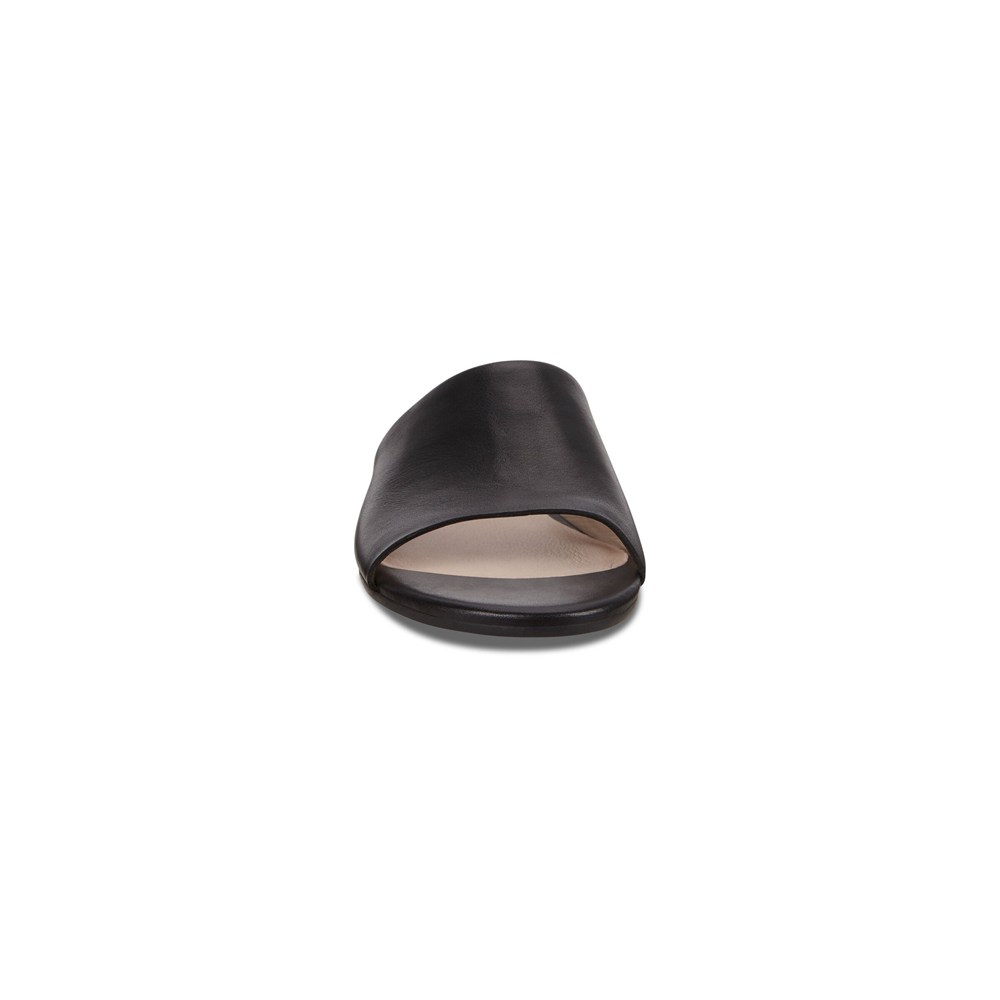 ECCO Womens Slides Black - Flat Sandals Ii - QEP-420931